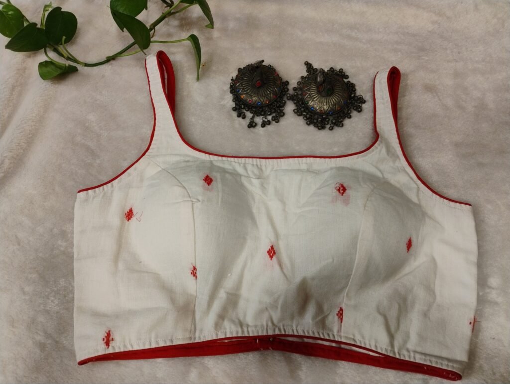 Handloom jamdani round neck S/L