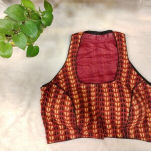 Gamthi Ajrakh Box Halter S/L - Image 1