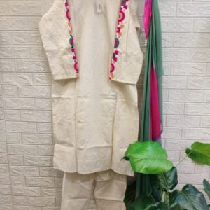 Khadi Chikan Hand Emb