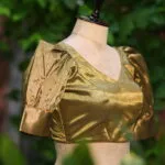Balloon Puff Raga G/S – Blouse in Metallic Copper, side view | Tilattama