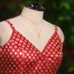 Banarasi Noodles – Blouse in Maroon, side view | Tilattama