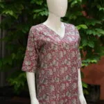 cotton Kurta – Kurti in Mauve, side view | Tilattama