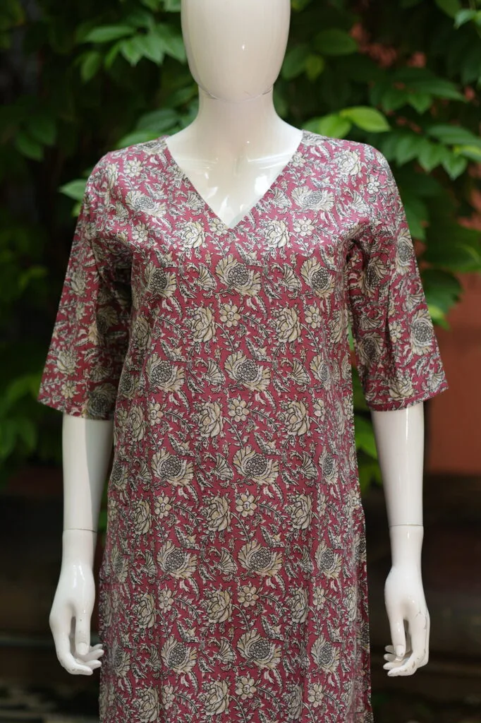 cotton Kurta – Kurti in Mauve | Tilattama