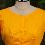 Sattin Cotton G/S N/P – Blouse in Mango yellow | Tilattama