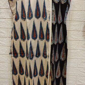 Ajrakh Half And Half Kurti - Image 1
