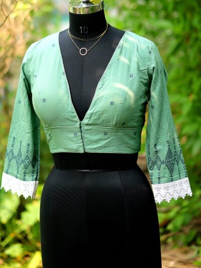 Jamdani Celeb 3/4th - mint-green