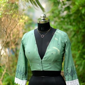 Jamdani Celeb 3/4th - mint-green