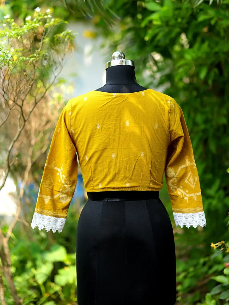Jamdani Celeb 3/4th - mustard