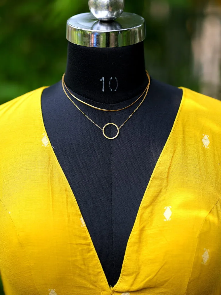 Jamdani Celeb 3/4th - mustard