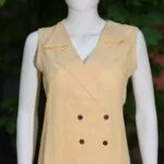 Khadi Blazer One Piece – Kurti in Beige | Tilattama
