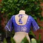 Rupashree N/P – Blouse in Royal Blue, back view | Tilattama