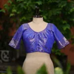 Rupashree N/P – Blouse in Royal Blue, front view | Tilattama