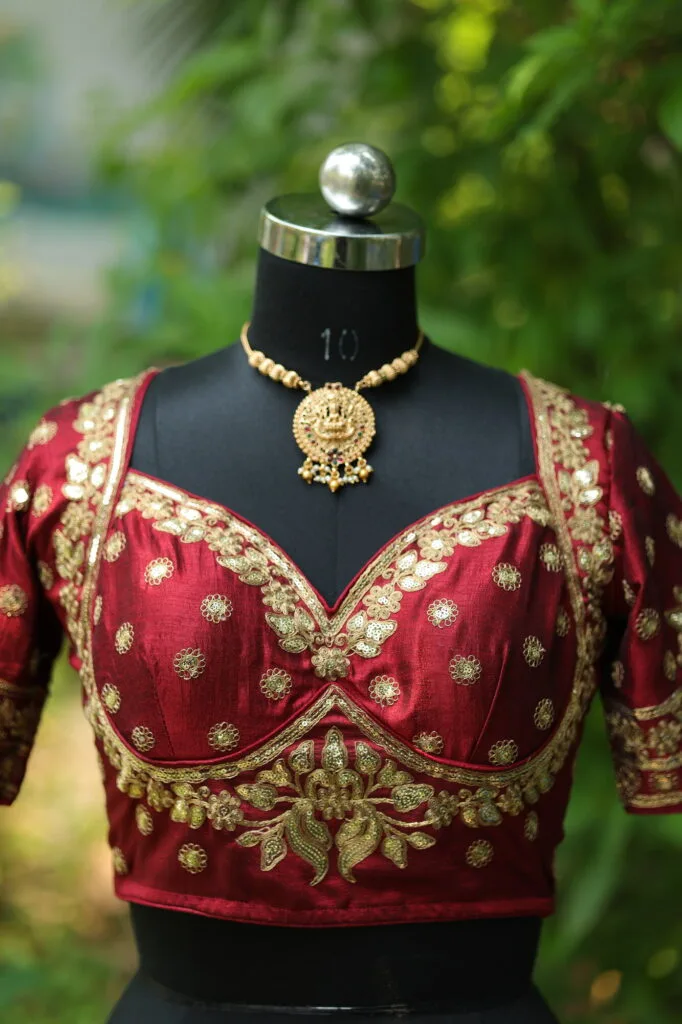Shreeparna – Blouse in Maroon | Tilattama