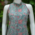 Sanganari Halter Co Ord Set – Kurti in Mint Green | Tilattama
