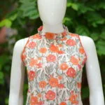 Sanganari Halter Co Ord Set – Kurti in Orange | Tilattama