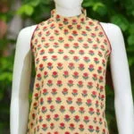 Sanganari Halter Co Ord Set – Kurti in Pale yellow | Tilattama