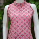 Sanganari Halter Co Ord Set – Kurti in Pink | Tilattama