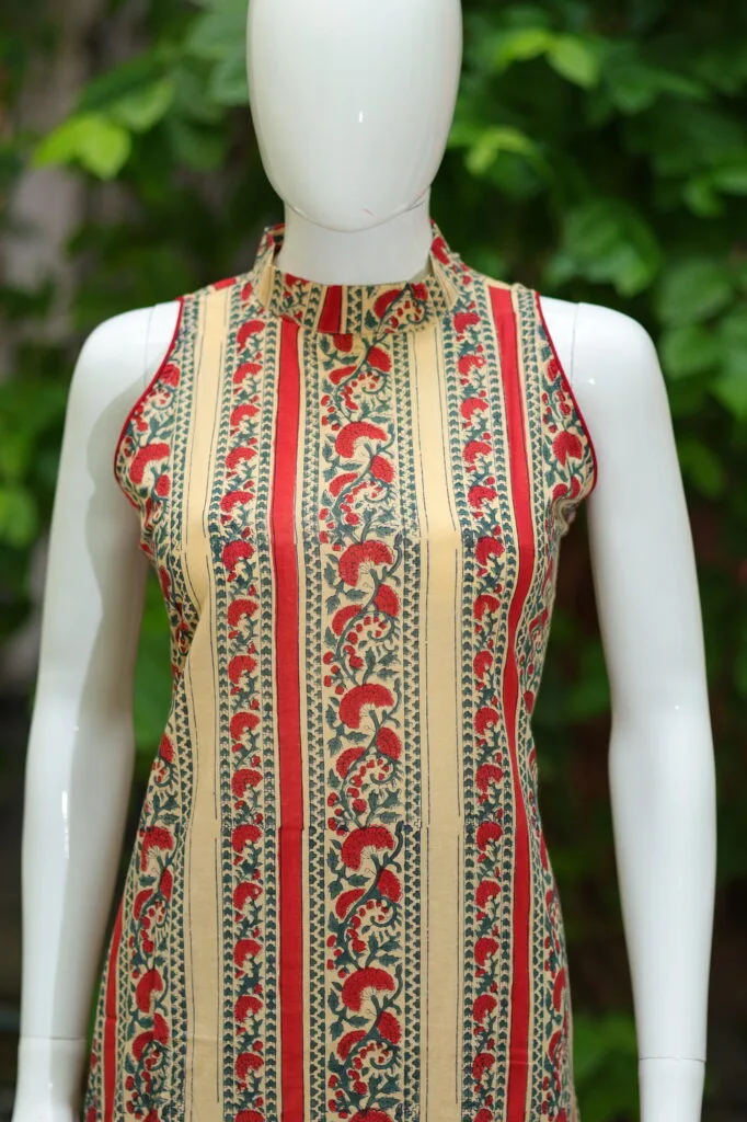 Sanganari Halter Co Ord Set – Kurti in Yellow | Tilattama