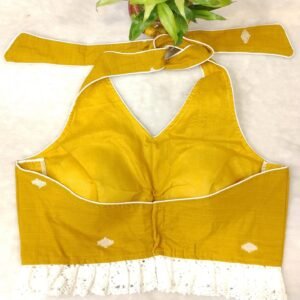 Bow Backless Jamdani Halter