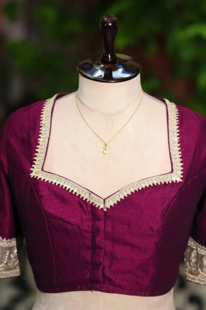 Badsahi Bichitra – Blouse in Wine | Tilattama