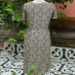 Canvas Curve – Kurti in Black, back view | Tilattama