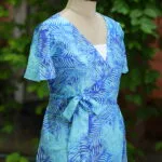 Canvas Curve – Kurti in Sky Blue, side view | Tilattama