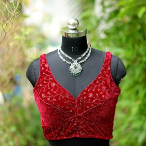 Velvet Saby Sequence S/L - maroon