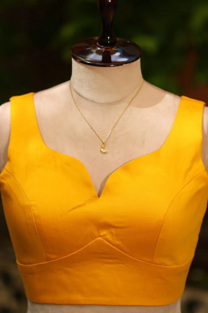 sabyasachi cut – Blouse in Mustard | Tilattama