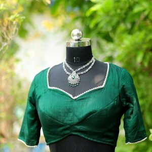 Moti Bichitra Backless - bottle-green