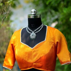 Moti Bichitra Backless - mustard-golden