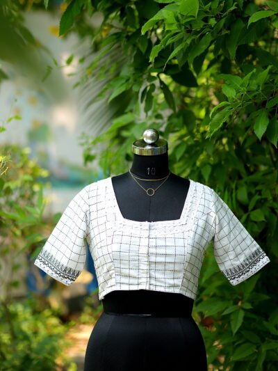 Check Jamdani N/P - white