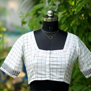 Check Jamdani N/P - white
