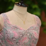 Jaipuri Jadu N/P – Blouse in Slate, side view | Tilattama