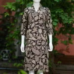 Kalamkari Kurti – Kurti in Black, front view | Tilattama