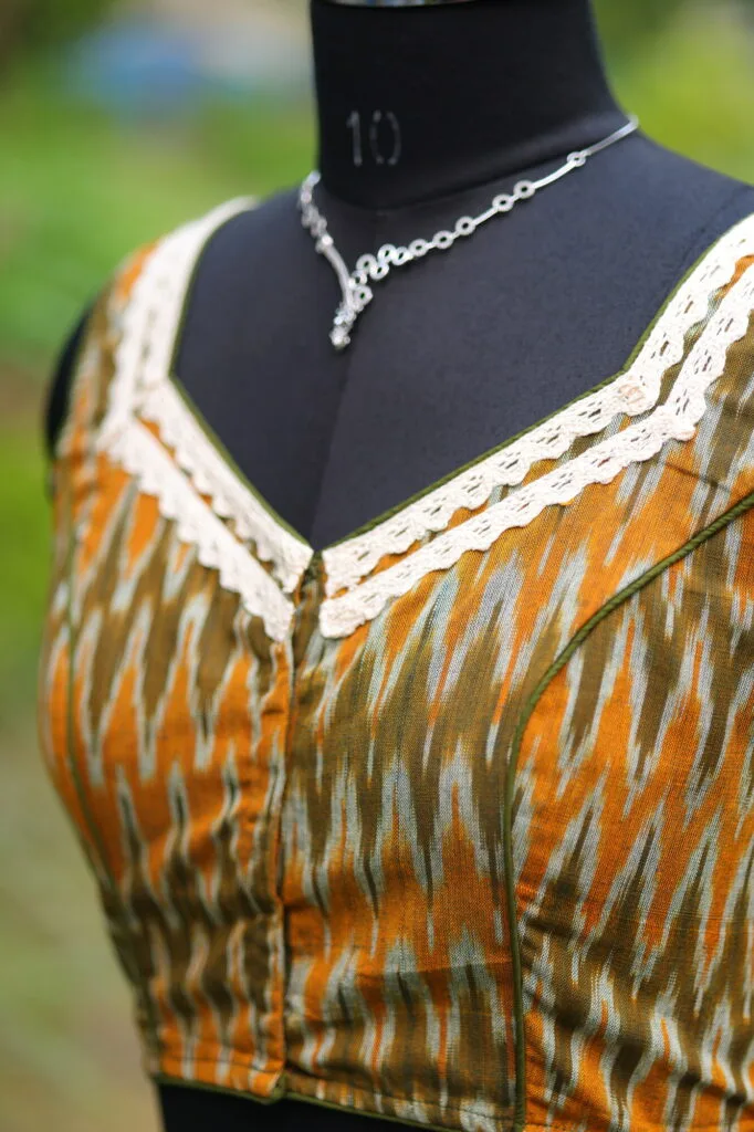 Ikkat Jewel Neck