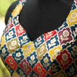 Rangrezz Halter – Blouse in Electric Blue, side view | Tilattama