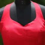 Sabyasachi Halter Neck – Blouse in Red, neckline | Tilattama