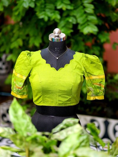 Pochampally Bow Backless - neon-green
