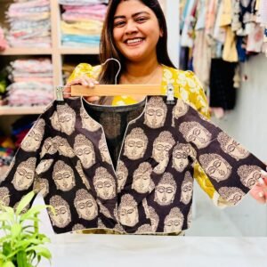 Kalamkari Boat V Neck