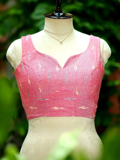 Ikkat Saby Cut - peach-sleeveless-44