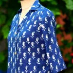 Indigo Infusion Collar Botton - indigo