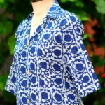 Indigo Infusion Collar Botton - indigo