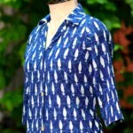 Indigo Infusion Collar Botton - indigo
