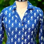Indigo Infusion Collar Botton - indigo
