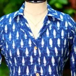 Indigo Infusion Collar Botton - indigo