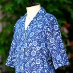 Indigo Infusion Collar Botton - indigo