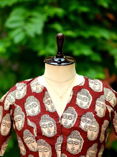 Kalamkari Boat V Neck