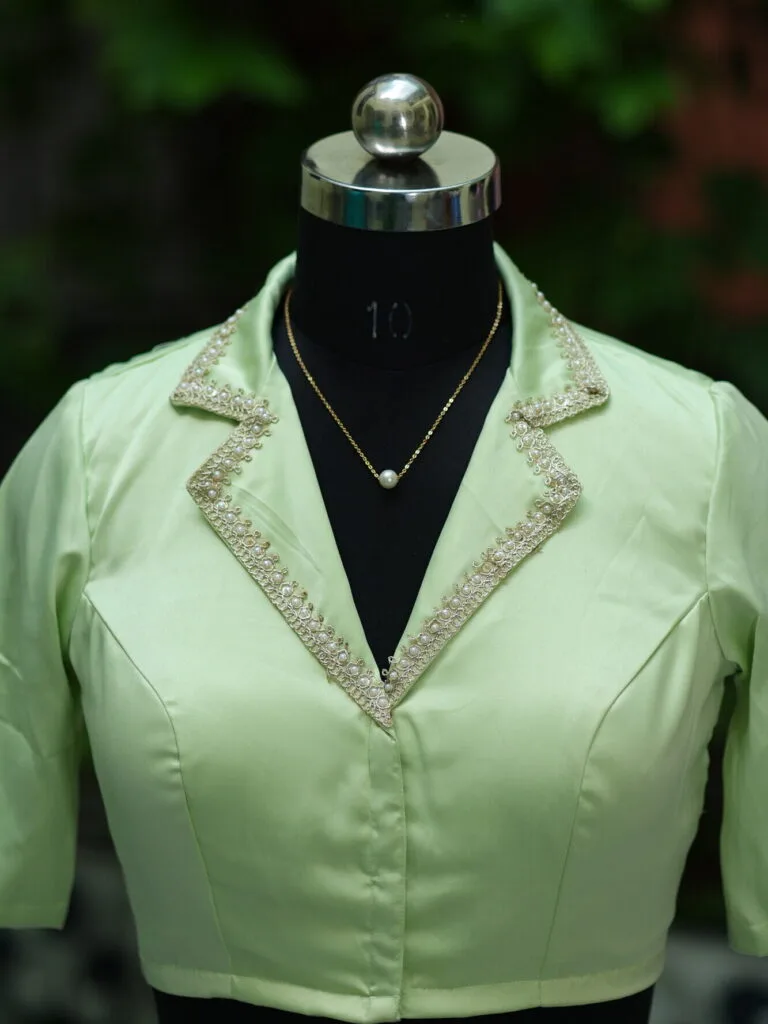 Aabroo – Blouse in Mint Green | Tilattama