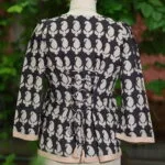 Bagru Bliss – Kurti in Black, back view | Tilattama