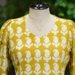Bagru Bliss – Kurti in Neon Pista | Tilattama